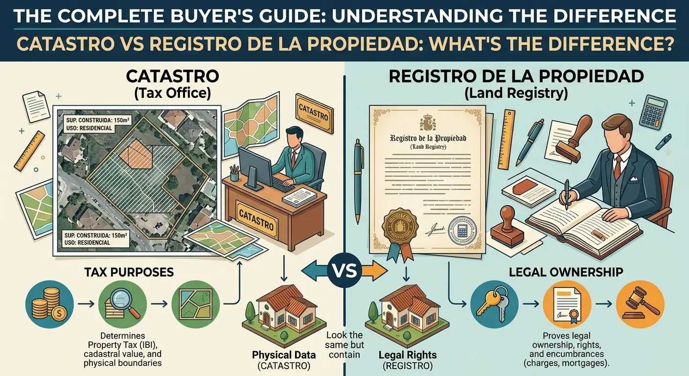 Catastro vs Registro de la Propiedad: ¿Cuál es la Diferencia?